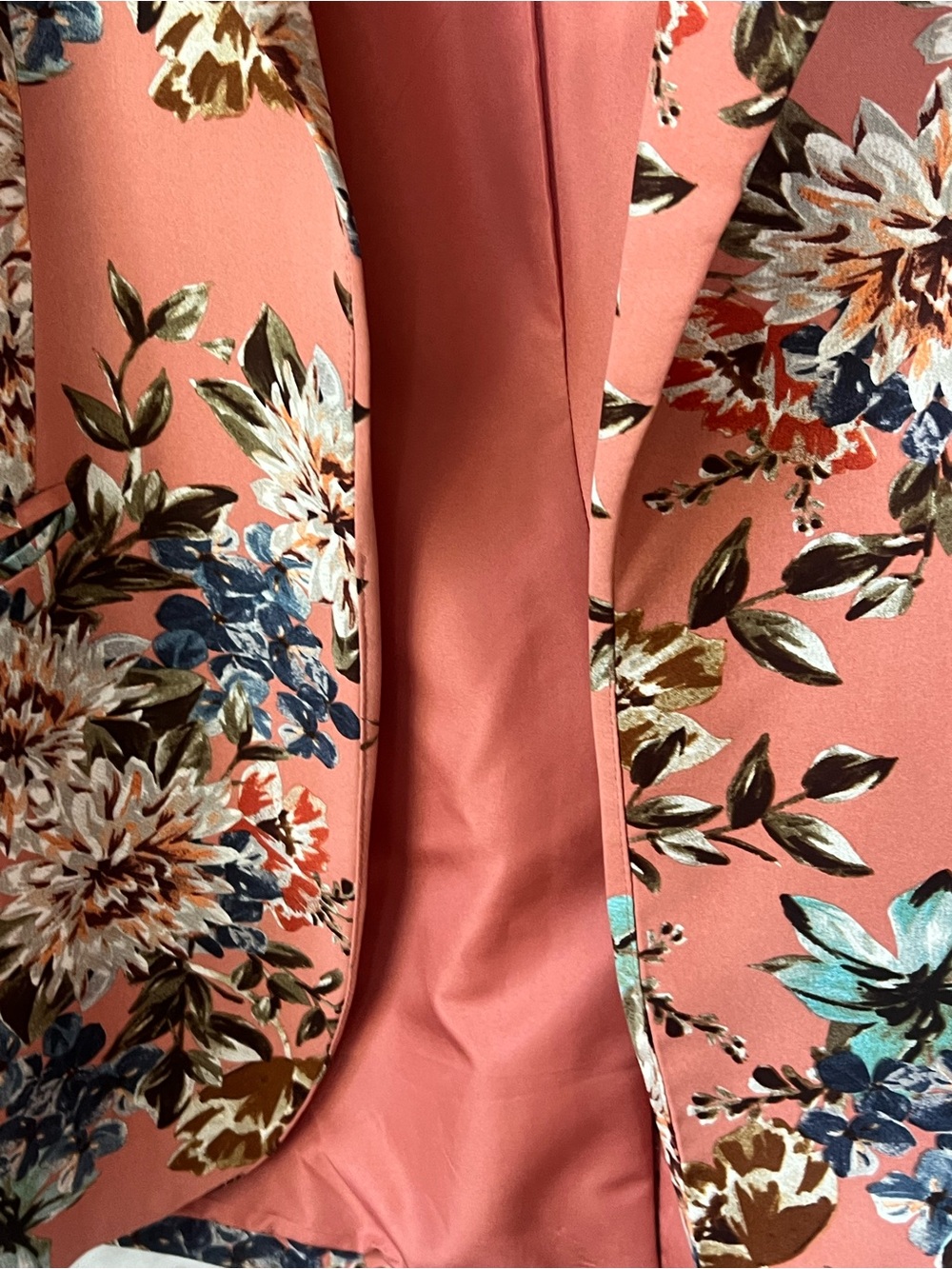 Orange Floral Blazer Jacket by Cynthia Rowley - Picture 6 of 7